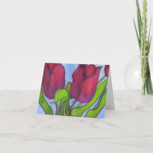 Tulips Notecard Karte (Vorderseite)