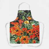 Tulips on Fire Artistic Floral Blumenbed v2 Schürze (Vorderseite)