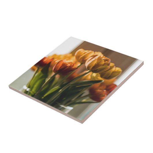 Tulips Orange Blume Fliese (Seite)