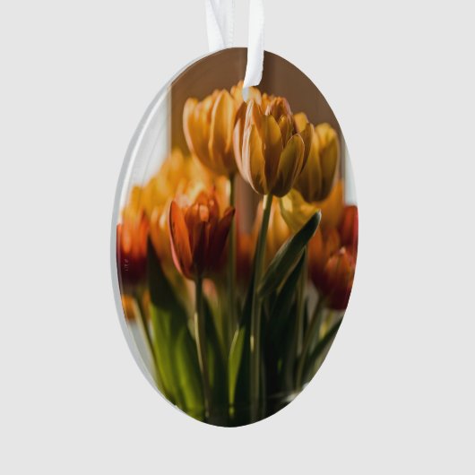 Tulips Orange Flowers Ornament (Vorderseite)