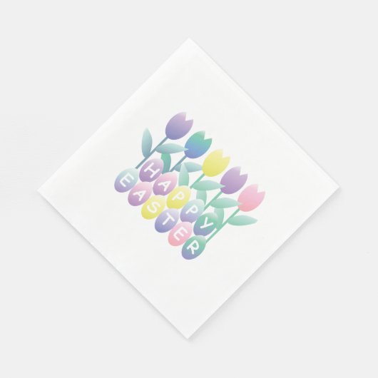 Tulips Ostereier Party Napkin Serviette (Ecke)
