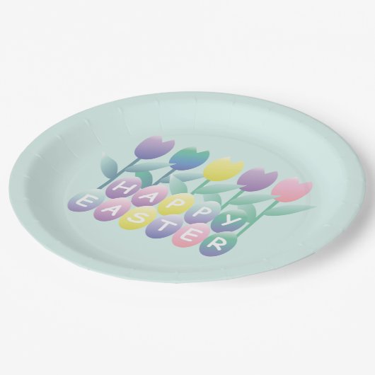 Tulips Ostereier Party Teller (Schrägansicht)
