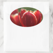 Tulips Ovaler Aufkleber (Tasche)