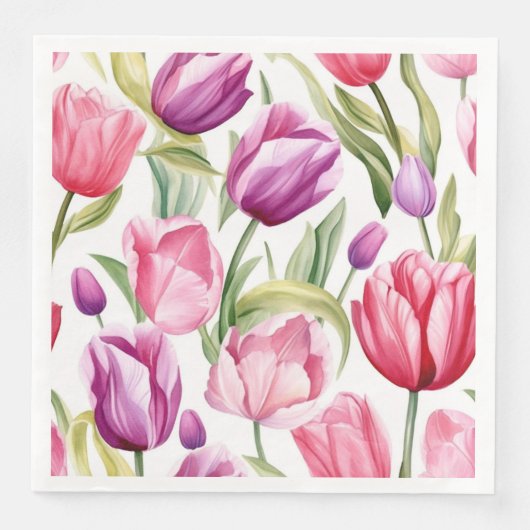 Tulips Paper Napkins Serviette (Vorderseite)