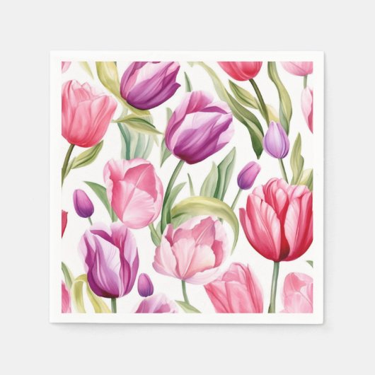 Tulips Paper Napkins Serviette (Vorderseite)