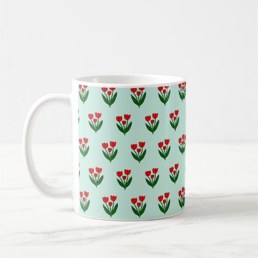 Tulips Pattern Kaffeetasse (Links)