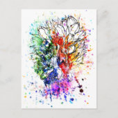 Tulips Pencil Sketch Postkarte (Vorderseite)