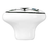 Tulips Pennsylvania Dutch Hex Sign Keramik Knob Keramikknauf (Seitenansicht)