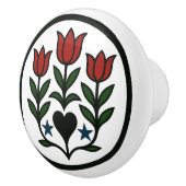 Tulips Pennsylvania Dutch Hex Sign Keramik Knob Keramikknauf (Rechts)