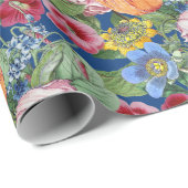 Tulips Peony Spring Flower Garden Geschenkpapier (Rolleneckpunkt)