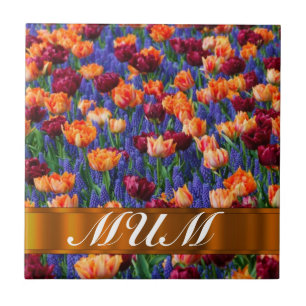 Tulips personalisiert Mama Fliese