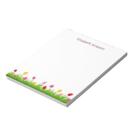 Tulips Personalisiert Notizblock (Rotiert)
