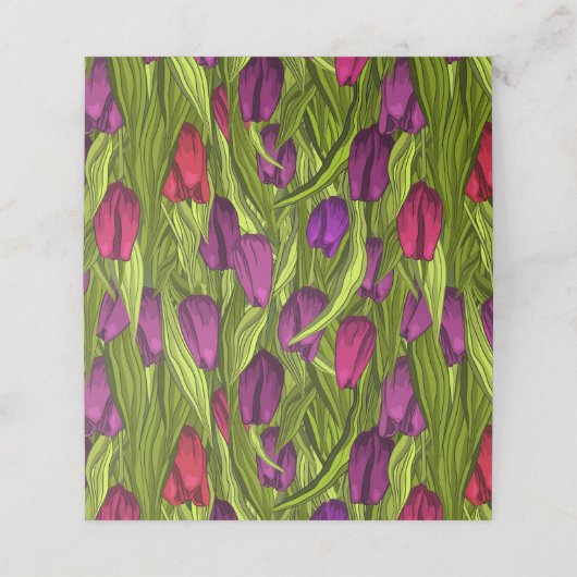 Tulips Platzkarte (Außenseite Aufgefaltet)