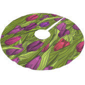 Tulips Polyester Weihnachtsbaumdecke (Schrägansicht)