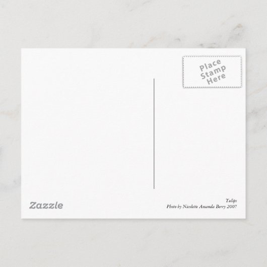 Tulips Postkarte (Rückseite)