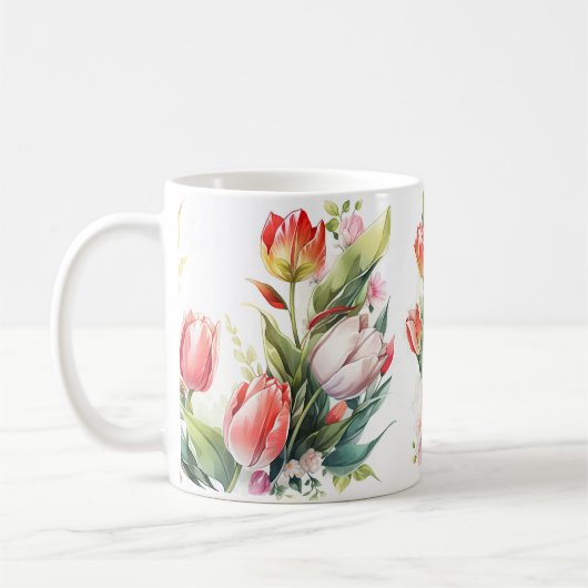 Tulips Print Tasse (Links)