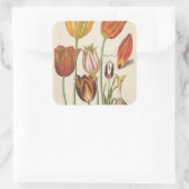 Tulips Quadratischer Aufkleber (Tasche)