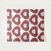 Tulips Rote Monogramm Hochzeitskugel Wandteppich (Vorderseite (Horizontal))