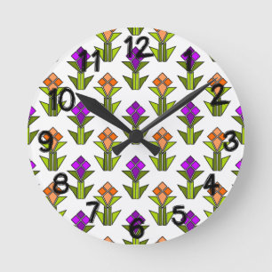 Tulips Runde Wanduhr