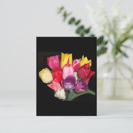 Tulips sagt alles postkarte (Stehend Vorderseite)
