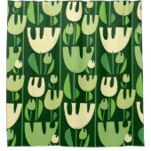 Tulips Scandinavian Style Pattern Duschvorhang (Vorderseite)