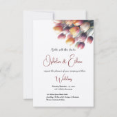 Tulips Sommer und Frühling modern Einladung (Vorderseite)