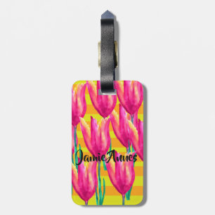 Tulips Spring Muster Custom Luggage Tag Gepäckanhänger