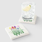 Tulips Stone Untersetzer (Seitenansicht)