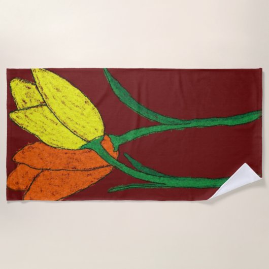 Tulips Strandtuch (Vorderseite)