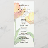 Tulips Tall und Kurzes Hochzeitsprogramm Programm (Rückseite)
