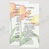 Tulips Tall und Kurzes Hochzeitsprogramm Programm (Vorne/Hinten)