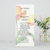 Tulips Tall und Kurzes Hochzeitsprogramm Programm (Stehend Vorderseite)