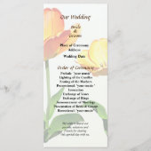 Tulips Tall und Kurzes Hochzeitsprogramm Programm (Vorderseite)