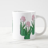 Tulips Three-Pink Jumbo-Tasse (Rechts)