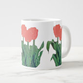 Tulips Three-Red Jumbo-Tasse (Vorderseite Rechts)
