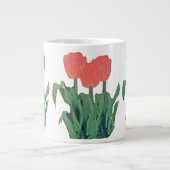 Tulips Three-Red Jumbo-Tasse (Vorderseite)