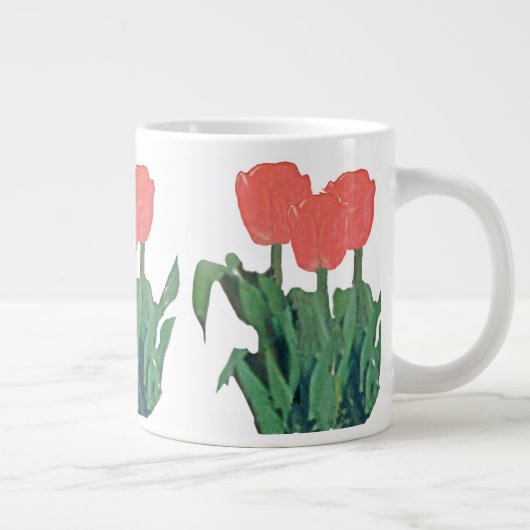 Tulips Three-Red Jumbo-Tasse (Rechts)