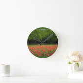 Tulips & Trees Runde Wanduhr (Zuhause)