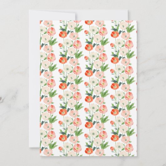 Tulips und Daffodien Frühling Save the Date (Rückseite)