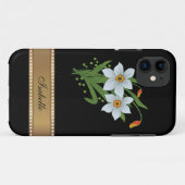 Tulips und Daffodien Personalisierter Name Case-Mate iPhone Hülle (Rückseite (Horizontal))