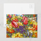 Tulips und Daffodische Kunst Postkarte (Vorne/Hinten)