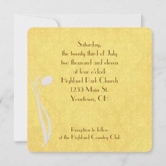 Tulips und Daisies Einladung (Rückseite)