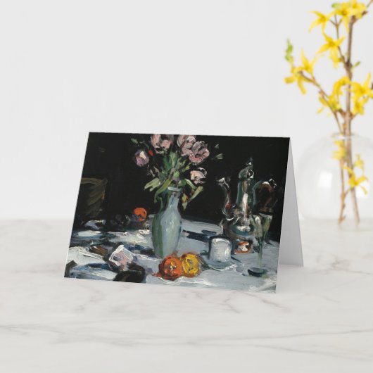 Tulips und ein Kaffeekopf | Samuel John Peploe Karte (Gelbe Blume)