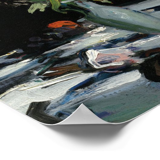 Tulips und ein Kaffeekopf | Samuel John Peploe Poster (Ecke)