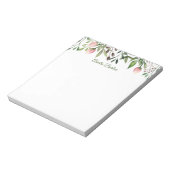 Tulips und Greenery Personalisiert Notepad Notizblock (Rotiert)