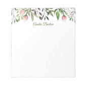 Tulips und Greenery Personalisiert Notepad Notizblock (Vorderseite)