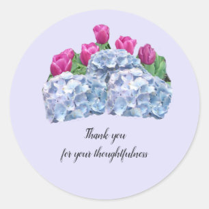 Tulips und Hydrangeas Vielen Dank Sticker
