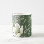 Tulips und Lavendel auf grün Kaffeetasse (Mittel)