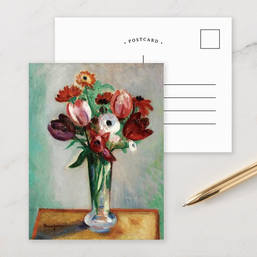 Tulips und Ranunculus | Henri Manguin Postkarte