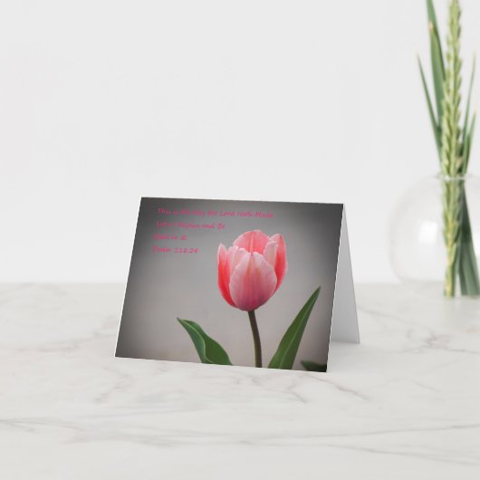 Tulips und Schrift Karte (Vorderseite)